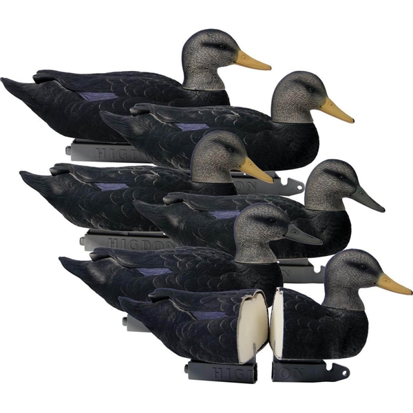 Prairiewind Decoys. **FREE SHIPPING** Black Duck Decoys 6pk (Foam